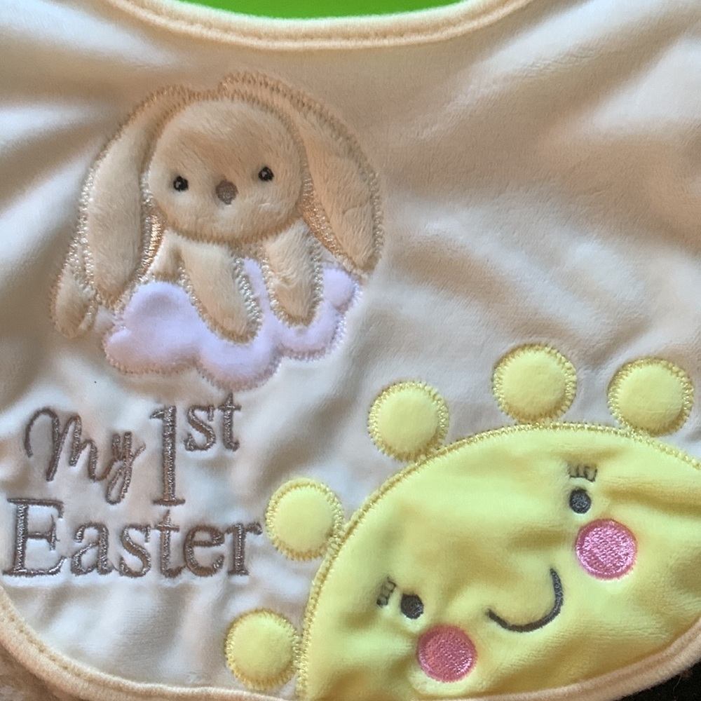 ๐My First Easter Bib and Rattle - Picture 2 of 3